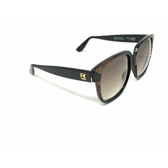 VINTAGE EK EMMANUELLE KHANH 8080 16  EML Snakeskin Pieces Black Frame Scratched - Picture 1 of 12